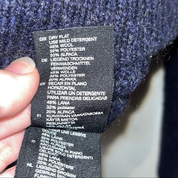 And other stories navy blue knit alpaca wool blend sweater size xsmall - Picture 4 of 6